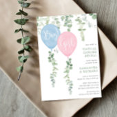 Virtuelles Geschlecht offenbart Moderner Eukalyptu Einladung