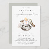 Virtuelles Geschlecht zeigen, dass er oder sie Tie Einladung (Vorne/Hinten)