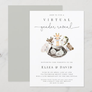 Virtuelles Geschlecht zeigen, dass er oder sie Tie Einladung