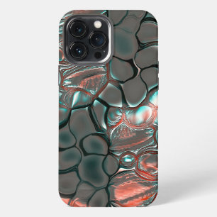 Virtuelles Schmelzen matter grauer Steine in Kupfe iPhone 13 Pro Max Hülle
