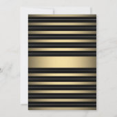 Virtuelles Schwarzes Gold und Weißes Party zum Geb Einladung (Rückseite)