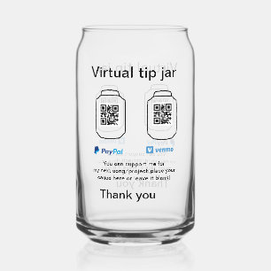 Virtuelles Trinkgeldglas QR-Code Geldspende PayPal Dosenglas