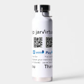 Virtuelles Trinkgeldglas QR-Code Geldspende PayPal Trinkflasche (Links)