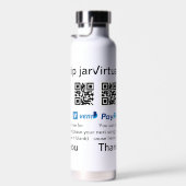 Virtuelles Trinkgeldglas QR-Code Geldspende PayPal Trinkflasche (Rechts)