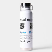 Virtuelles Trinkgeldglas QR-Code Geldspende PayPal Trinkflasche (Rückseite)