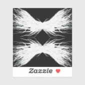 Virtues Abstract White Wings Alcohol Ink Art Aufkleber (Blatt)