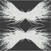 Virtues Abstract White Wings Alcohol Ink Art Aufkleber (Vorderseite)