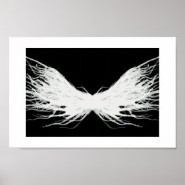 Virtues Abstract White Wings Alcohol Ink Art Poster