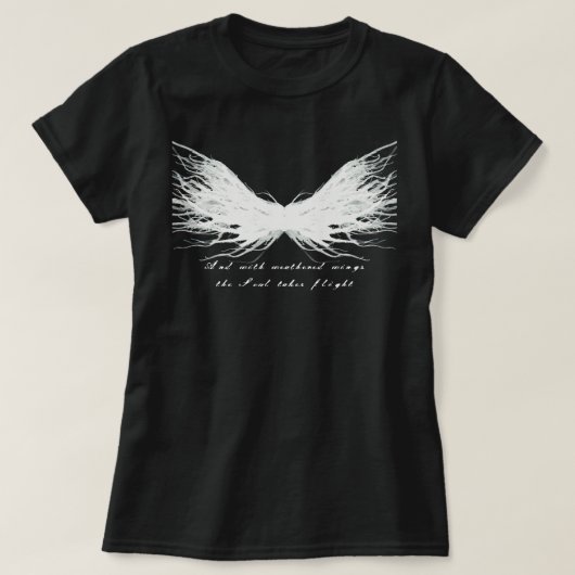 Virtues Abstract White Wings Alcohol Ink Art T-Shirt (Design vorne)