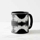 Virtues Abstract White Wings Alcohol Ink Art Tasse (VorderseiteRechts)