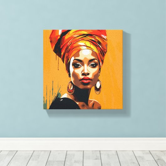 Virtuose Frau Leinwanddruck (Insitu (Holzboden))