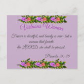 Virtuose Frau Postkarte (Vorderseite)