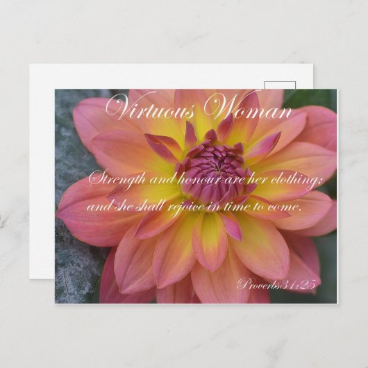 Virtuose Frau Postkarte (Vorne/Hinten)