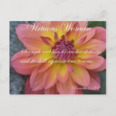 Virtuose Frau Postkarte (Vorderseite)