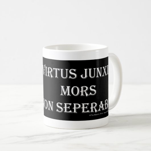 Virtus Junxit MOR nicht Separabit Kaffeetasse (VorderseiteRechts)