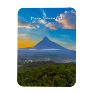 Virunga-Nationalpark, DR Kongo - Abgerundeter Vulk Magnet