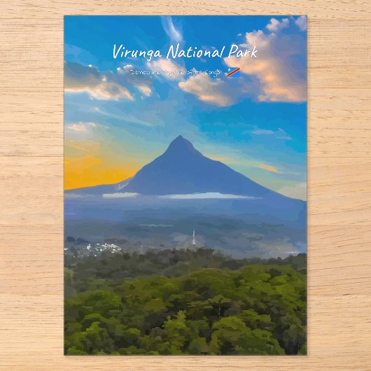 Virunga-Nationalpark, DR Kongo - Vulkan Acryleinladungen (Vorderseite)