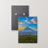 Virunga-Nationalpark, DR Kongo - Vulkan Button (Vorderseite/Rückseite)
