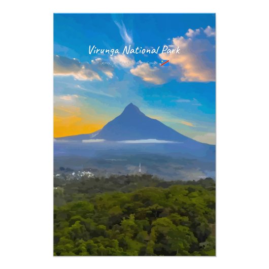 Virunga-Nationalpark, DR Kongo - Vulkan Fotodruck (Vorne)