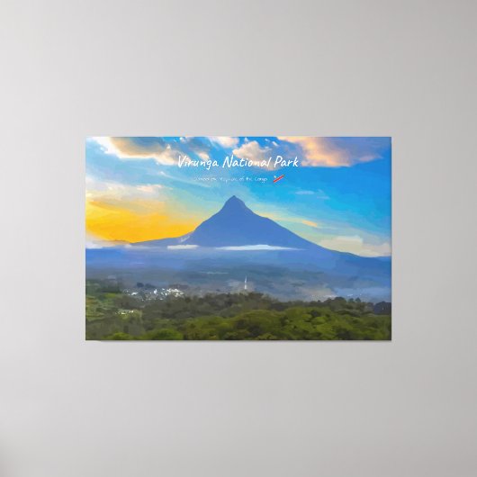 Virunga-Nationalpark, DR Kongo - Vulkan Leinwanddruck (Vorderseite)