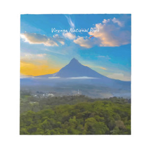 Virunga-Nationalpark, DR Kongo - Vulkan Notizblock