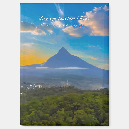 Virunga-Nationalpark, DR Kongo - Vulkan-Plateau Magnet (Vorderseite)