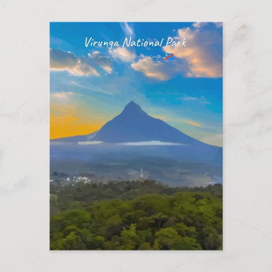 Virunga-Nationalpark, DR Kongo - Vulkan Postkarte (Vorderseite)