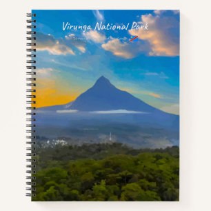 Virunga-Nationalpark, DR Kongo - Vulkan Spiral Notizblock