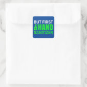 Virus 2020, aber erster Hand Quadratischer Aufkleber (Tasche)
