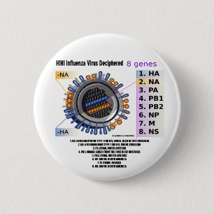 Virus der Grippe-H1N1 dechiffroren (Gesundheit) Button