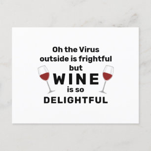 Virus Outside is Frightful Funny Christmas Pun Feiertagspostkarte