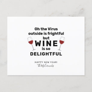 Virus Outside ist ein beängstigender Weihnachtspuf Feiertagspostkarte