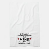 Virus Outside ist ein beängstigendes Sprichwort im Geschirrtuch (Vertikal)