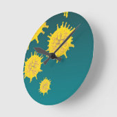 Virus Runde Wanduhr (Winkel)
