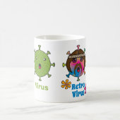 Virus und Retro Virus Funny Kaffeetasse (Mittel)