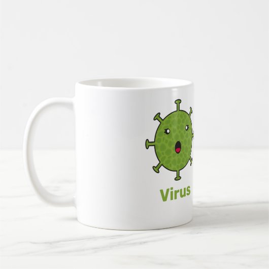 Virus und Retro Virus Funny Kaffeetasse (Links)