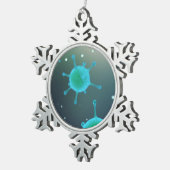 Virus vergrößert schneeflocken Zinn-Ornament (Rechts)