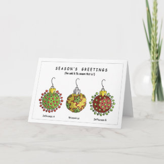 Virus-Verzierungen Feiertagskarte