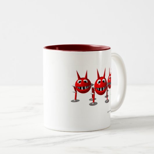 Virus Zweifarbige Tasse (VorderseiteRechts)