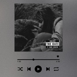 Virusinfektion mit Album - Trend Save the Date Ein Einladung