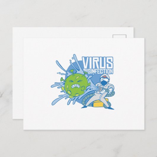 Virusinfektion Postkarte (Vorne/Hinten)