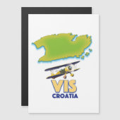 Vis Croatia Karte (Vorne/Hinten)