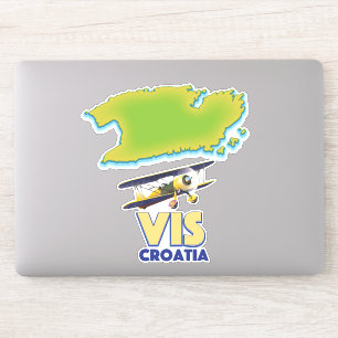 Vis Croatia Karte Aufkleber