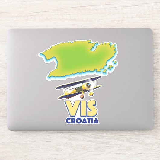 Vis Croatia Karte Aufkleber (Computer)