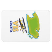 Vis Croatia Karte Magnet (Horizontal)