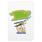 Vis Croatia Karte Magnet (Vertikal)