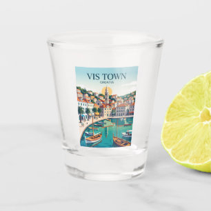 Vis Stadt Kroatien Schnapsglas