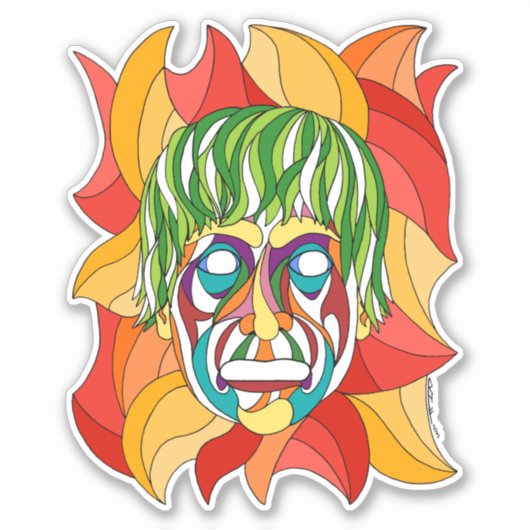 Visage Grimace Aufkleber (Vorderseite)