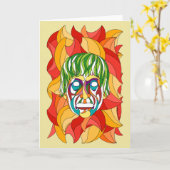 Visage Grimace Karte (Gelbe Blume)
