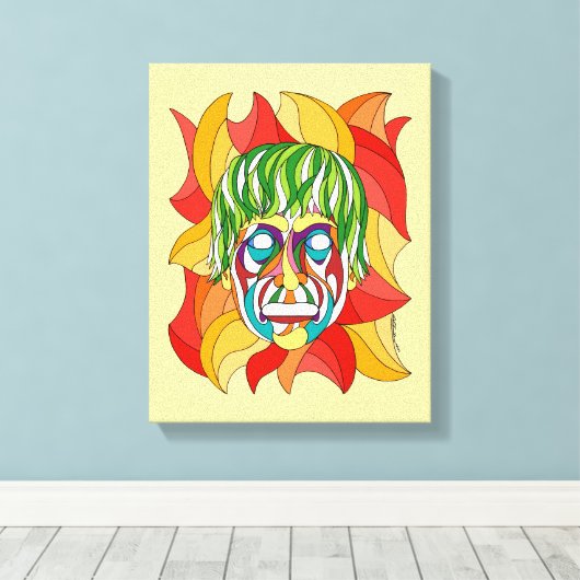 Visage Grimace Leinwanddruck (Insitu (Holzboden))